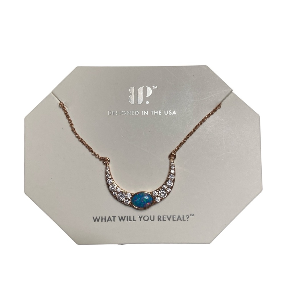 Bomb Party She’s Angelic Azure Blue Fire Opal Necklace
